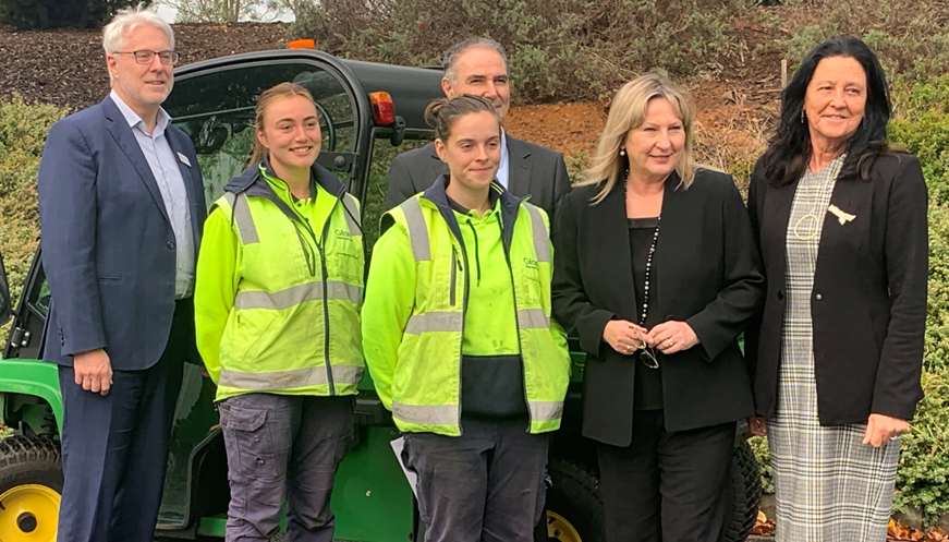 Minister tierney and apprentices